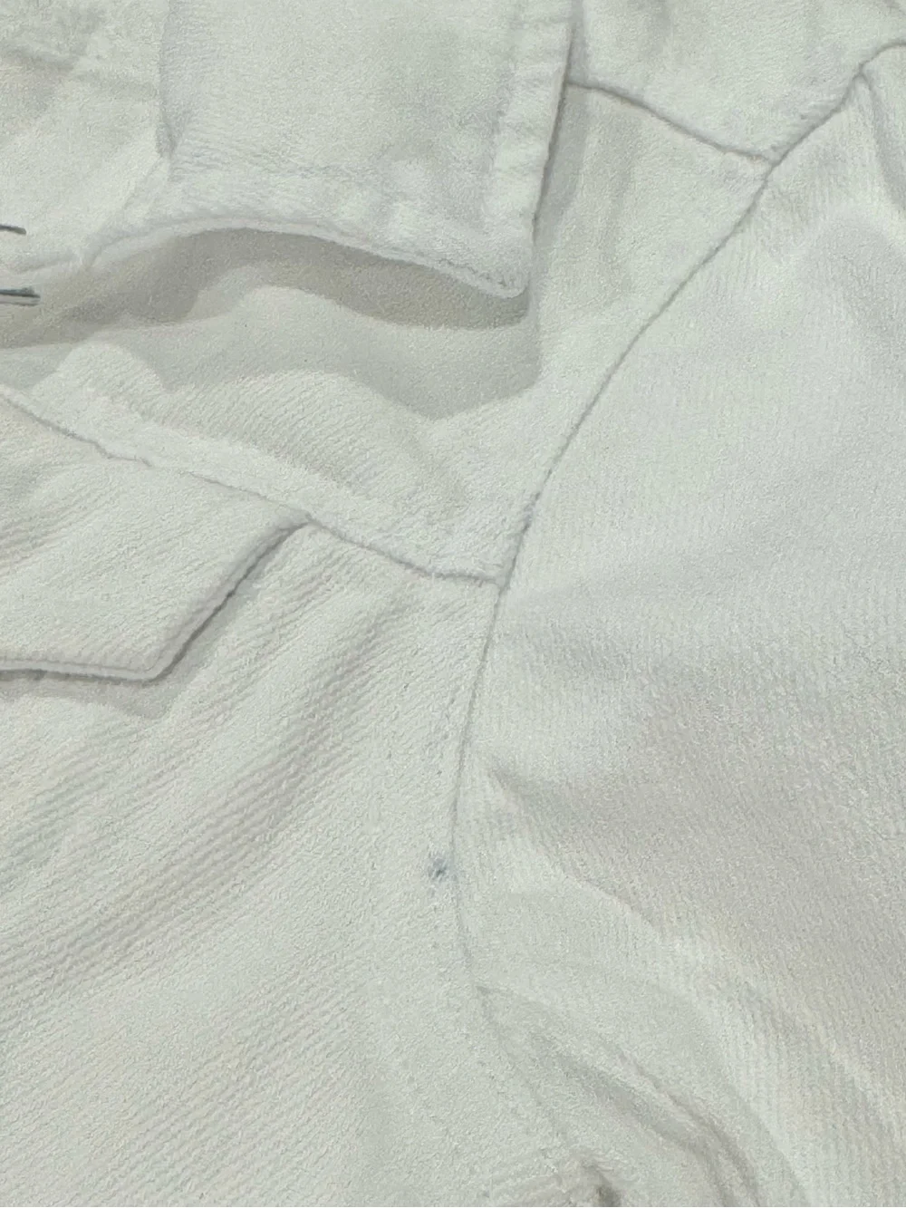 TRACTR boutique white  distress denim jacket girl’s size Large   12  14 16